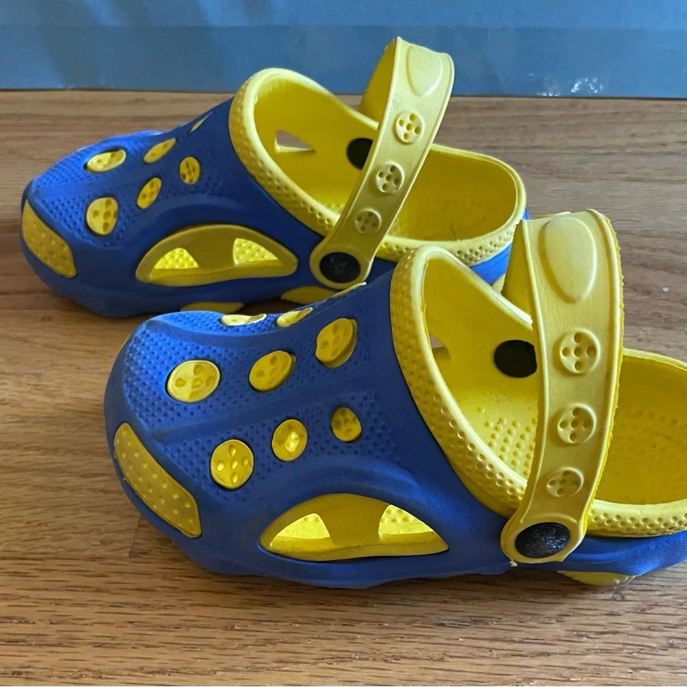GUC Toddler Blue/Yellow Clog sz 10C
